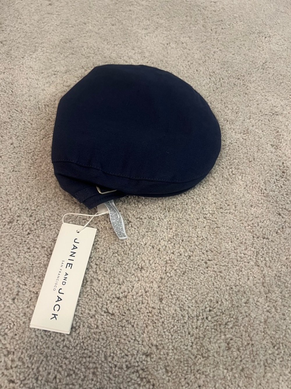 Janie and Jack Dark Navy Newsboy Cap